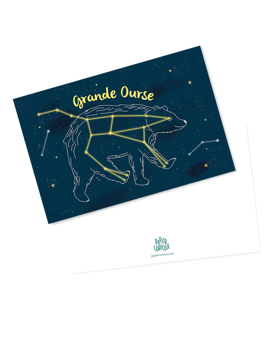 Carte postale constellation Grande Ourse étoiles ciel