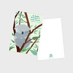 Carte postale koala, illustration pédagogique, déco chambre enfant