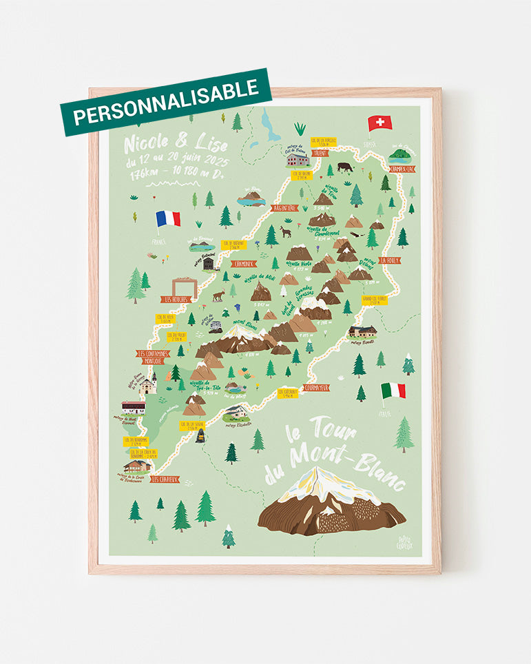 Affiche Tour du Mont Blanc - GR TMB