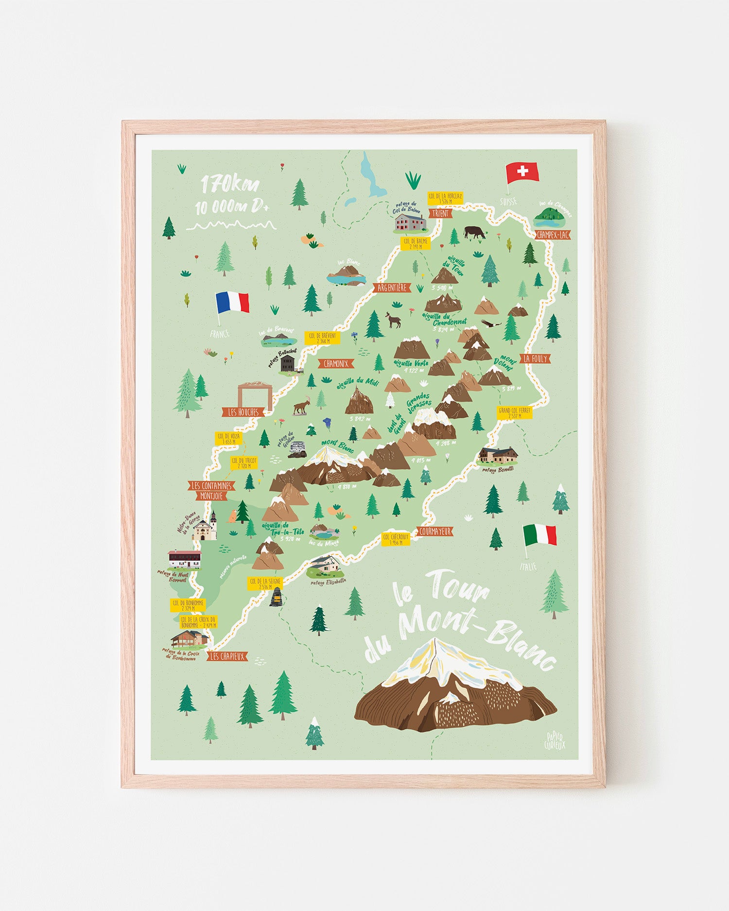 Affiche Tour du Mont-Blanc - GR TMB