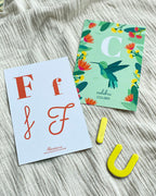26 cartes alphabet animaux du monde, baleine, jeu pédagogique apprentissage lettres, jeu enfant 3 ans