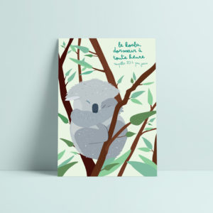 carte postale koala illustration enfant