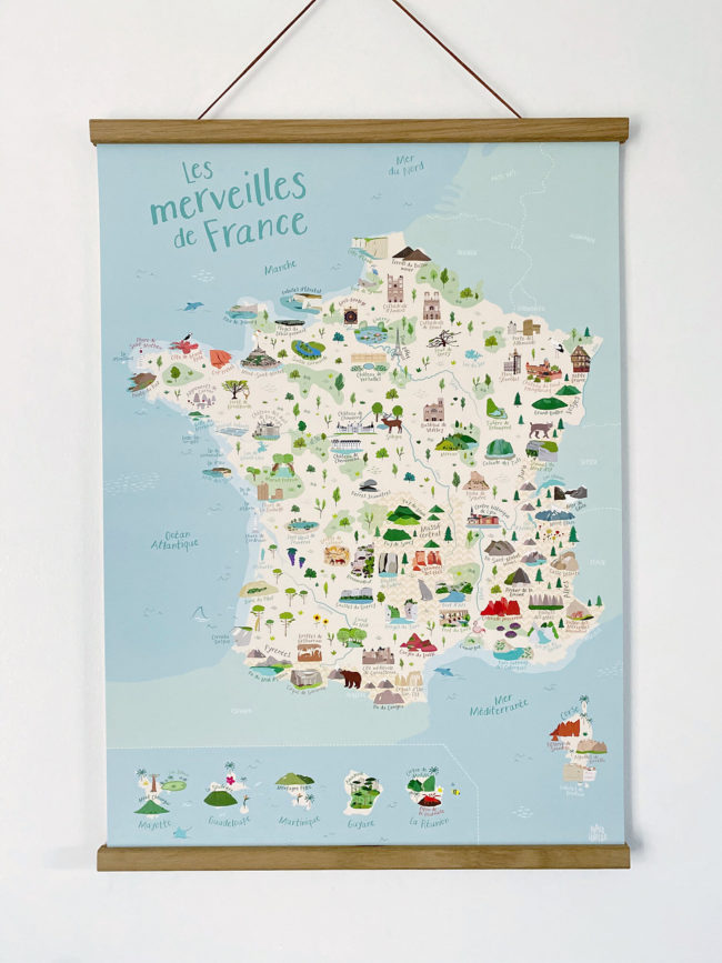 papier curieux porte-affiche carte France