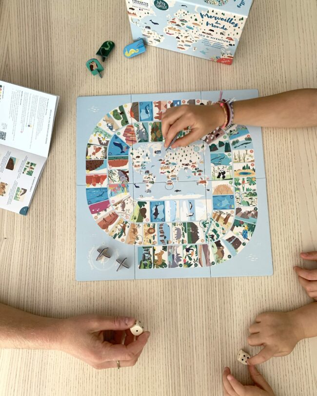 Jeu oie merveille monde enfant papier curieux Pirouette Cacahouète