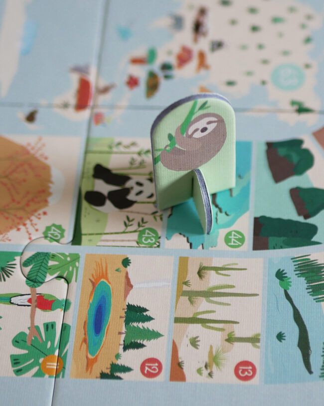 jeu oie enfant papier curieux tour du monde